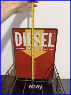 Vintage Diesel Jeans & Workwear Metal Sign / Display Rack