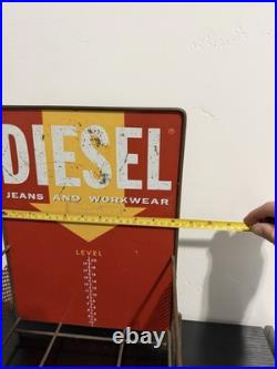 Vintage Diesel Jeans & Workwear Metal Sign / Display Rack