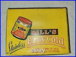 Vintage Dill's Ez-a-cold Full Box Unopened 12 Jars New Old Stock Norristown Pa