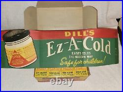 Vintage Dill's Ez-a-cold Full Box Unopened 12 Jars New Old Stock Norristown Pa