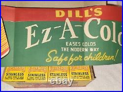 Vintage Dill's Ez-a-cold Full Box Unopened 12 Jars New Old Stock Norristown Pa