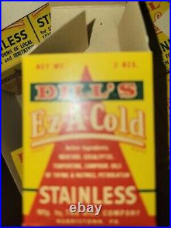 Vintage Dill's Ez-a-cold Full Box Unopened 12 Jars New Old Stock Norristown Pa