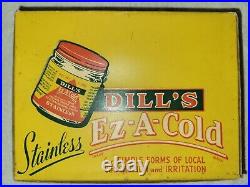 Vintage Dill's Ez-a-cold Full Box Unopened 12 Jars New Old Stock Norristown Pa