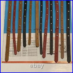 Vintage Dog Collar Store Display American The Finest 12 Collars Unpunched