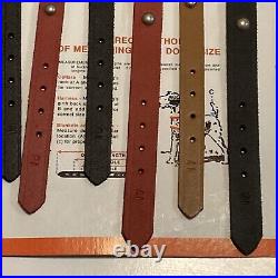 Vintage Dog Collar Store Display American The Finest 12 Collars Unpunched