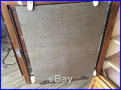 Vintage Double Glass Store Case Knife Display Case, Locking Doors With Keys