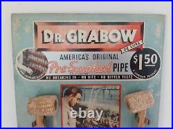 Vintage Dr. Grabow Deluxe Pipe Store Display with Pipes NOS