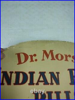 Vintage Dr. Morse's Indian Root Pills Die Cut Cardboard Litho Store Display