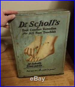 Vintage Dr. Scholl's Foot Balm Soap Bunion Reducer Store Display Antique Patina
