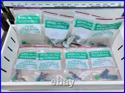 Vintage Dremel Store Display Case Wood Cabinet Accessory Center 41pc 1960s