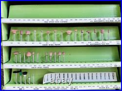 Vintage Dremel Store Display Case Wood Cabinet Accessory Center 41pc 1960s