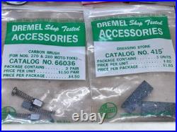 Vintage Dremel Store Display Case Wood Cabinet Accessory Center 41pc 1960s