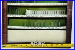 Vintage Dremel Store Display Case Wood Cabinet Accessory Center 41pc 1960s