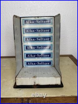 Vintage Drug Store Counter Advertising Alka-Seltzer Display Rack Tape Dispenser