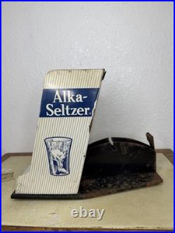 Vintage Drug Store Counter Advertising Alka-Seltzer Display Rack Tape Dispenser