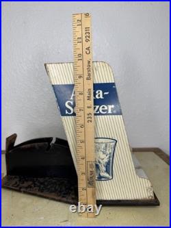 Vintage Drug Store Counter Advertising Alka-Seltzer Display Rack Tape Dispenser