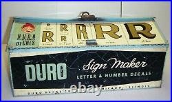 Vintage Duro Decals Store Display & Over 1200 Decals