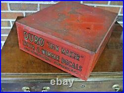 Vintage Duro Waterslide Decal Letter& Number Sign Maker Metal Store Display Box