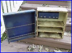 Vintage E-Z Tire Repair Advertising Display Wall Cabinet