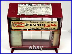 Vintage EXPERT Roll Film 35mm Camera Store Display Advertising Storage Rack RARE