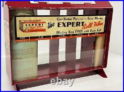 Vintage EXPERT Roll Film 35mm Camera Store Display Advertising Storage Rack RARE