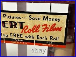 Vintage EXPERT Roll Film 35mm Camera Store Display Advertising Storage Rack RARE