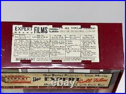 Vintage EXPERT Roll Film 35mm Camera Store Display Advertising Storage Rack RARE