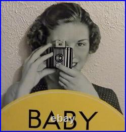 Vintage Eastman Kodak Girl Store Display Advertisement Sign 32 inch 1930s