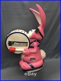 Vintage Energizer Bunny Battery Store Display with Mounting Stand 26 Advertising