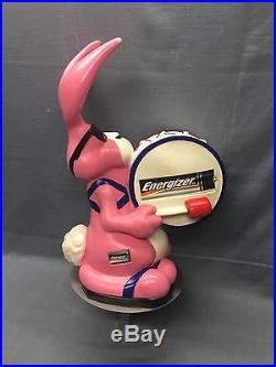 Vintage Energizer Bunny Battery Store Display with Mounting Stand 26 Advertising