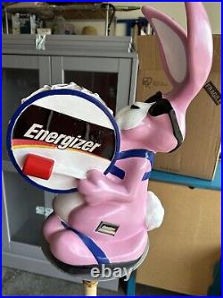 Vintage Energizer Bunny Store Display Hard Plastic Blowmold 21 Inches Tall