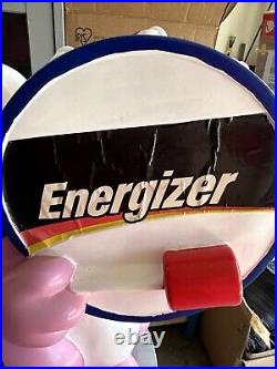 Vintage Energizer Bunny Store Display Hard Plastic Blowmold 21 Inches Tall