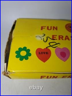 Vintage Erasers Case of Fun Colorful Erasers New Old Stock Store Display