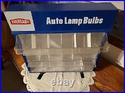Vintage Eveready Auto Lamp Bulbs Counter or Wall Display Cabinet