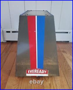 Vintage Eveready Batteries Spinning Counter Top Store Display Cabinet Case