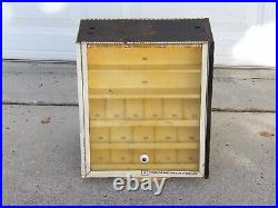 Vintage Eveready Batteries Spinning Store Counter Top Display Case Cabinet Ad