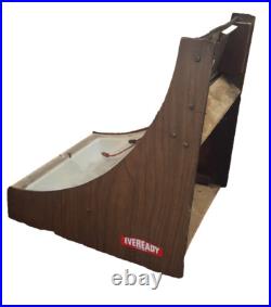 Vintage Eveready Batteries Store Display Battery Tester Tested Working Wood ++