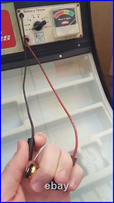 Vintage Eveready Batteries Store Display Battery Tester Tested Working Wood ++