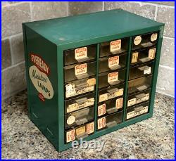 Vintage Eveready Miniature Lamps General Store Metal Display Case 9x10x6 21c