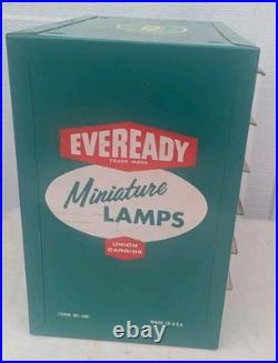 Vintage Eveready Miniature Lamps Metal Cabinet