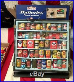 Vintage Eveready Store Display Rack Tester & Dry Cell Battery Collection Antique