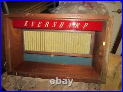 Vintage Eversharp Pen Pencil Tabletop Store Lighted Display Case