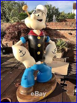 Vintage Ex Disney Store Shop Prop Display'Popeye'The Sailor Large Statue Figure