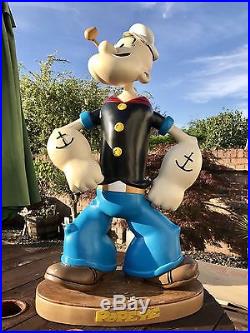 Vintage Ex Disney Store Shop Prop Display'Popeye'The Sailor Large Statue Figure