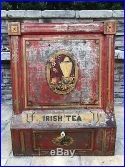 Vintage Extra Large General Store Tin Tea Counter Display (Irish Tea)