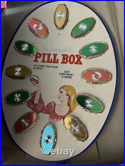 Vintage Fashionable Pill Box Advertising Advertisement Store Display 1960s