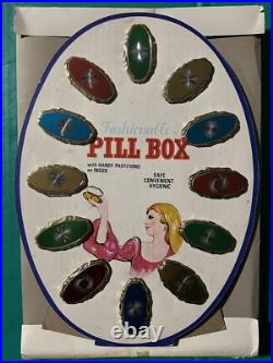 Vintage Fashionable Pill Box Advertising Advertisement Store Display 1960s