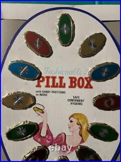 Vintage Fashionable Pill Box Advertising Advertisement Store Display 1960s