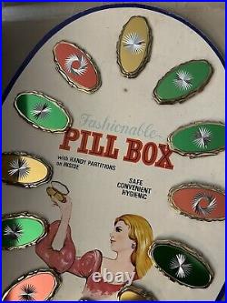 Vintage Fashionable Pill Box Advertising Advertisement Store Display 1960s