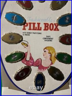 Vintage Fashionable Pill Box Advertising Advertisement Store Display 1960s